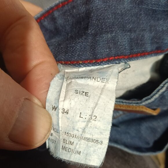 FERAUD Dark Denim Slim Straight Jeans 34 x 31 - Picture 7 of 8